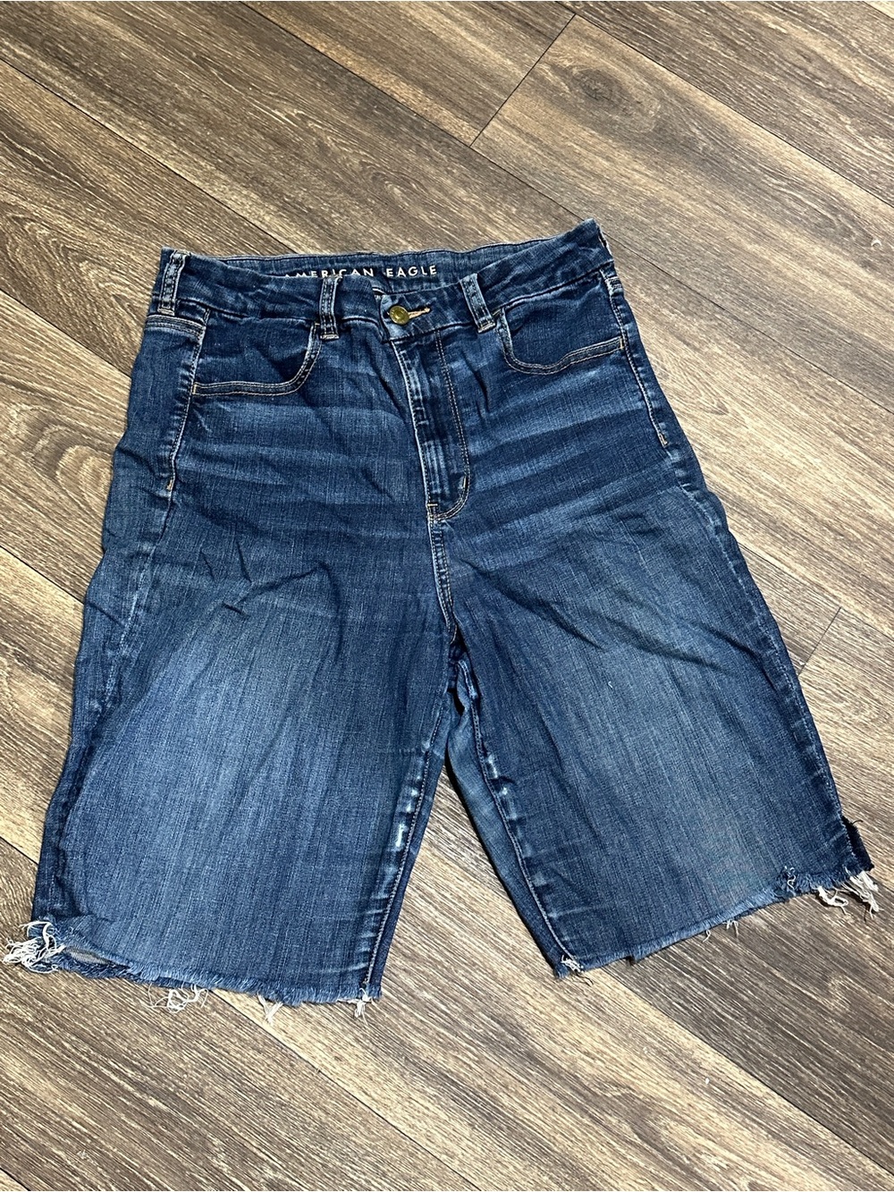 American Eagle Outfitters Dark Blue Denim Jean Shorts